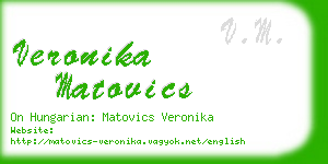veronika matovics business card